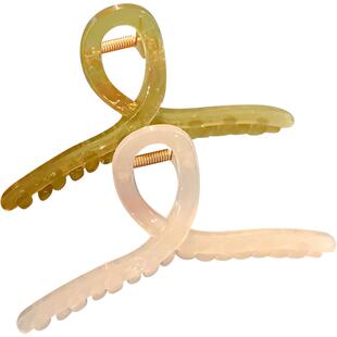 13cm超大号鲨鱼夹女后脑勺盘发抓夹亚克力发夹气质头饰发量多发卡