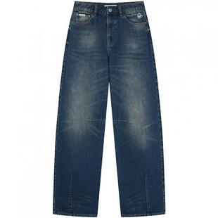 TeenieWeenie小熊女装牛仔裤2025冬季新款休闲随性松弛舒适直筒裤