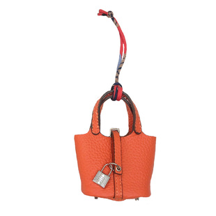 H家真皮迷你水桶包挂件高档耳机收纳包可爱菜篮子车钥匙扣女挂饰