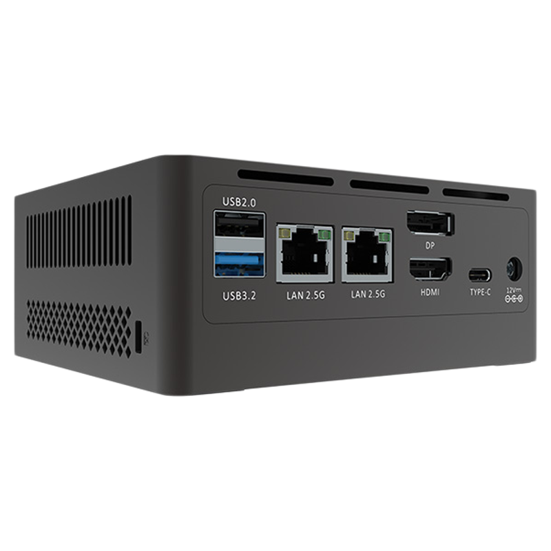 Padows 中柏Mini PC英特尔酷睿8核i3-N305小迷你主机双网口软路由准系统台式电脑工控机机箱小型微型家用办