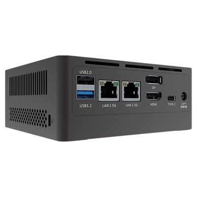 Padows 中柏Mini PC英特尔酷睿8核i3-N305小迷你主机双网口软路由准系统台式电脑工控机机箱小型微型家用办公