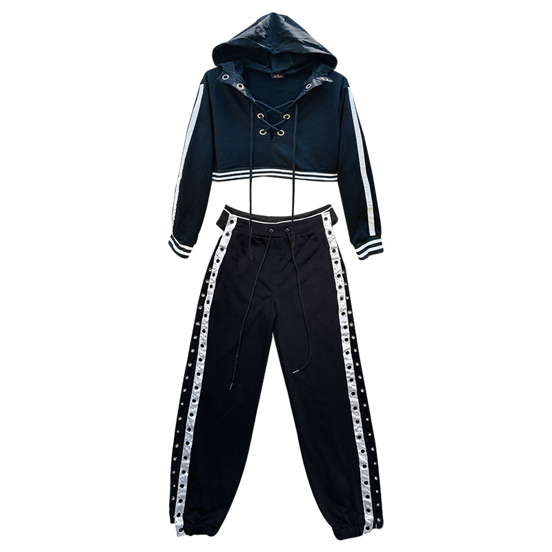 露脐爵士舞蹈表演服街舞裤子2022