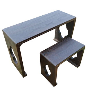 古琴桌凳烧桐木实木琴桌禅意国学书法桌实木仿古茶桌共鸣古琴桌凳