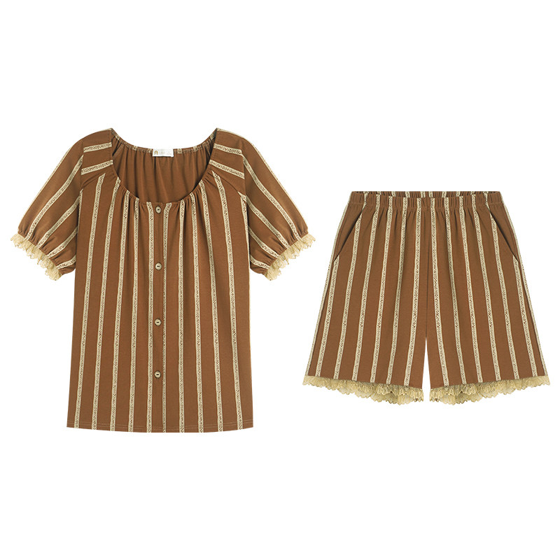 夏季柔软棉情侣休闲款家居服套装