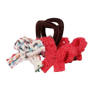 适合发量少的头发夹子半扎发抓夹中号新年红色发夹女后脑勺鲨鱼夹