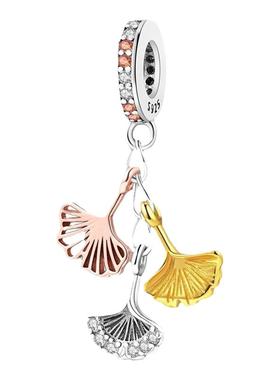 跨境亚马逊热销铜镀925银植物雏菊牛油果向日葵吊坠欧美饰品