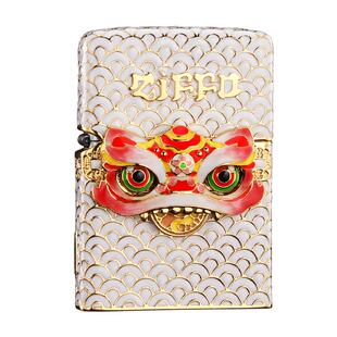 zippo正品打火机 重甲醒狮夜光创意精品实用高级感解压生日礼物潮