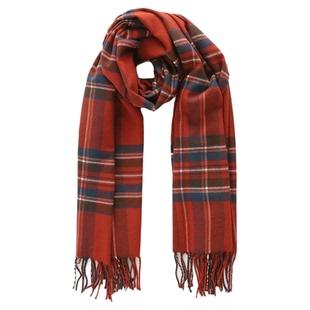 星月豚骨【原版】小红帽围巾自制经典显白红色格子高品质JK围脖女