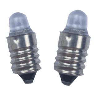 LED手电筒照明灯泡E10聚光E10 3V6V螺口尖头灯珠暖光白光仪器灯珠