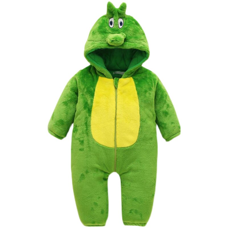 婴儿衣服秋冬装连体衣加厚套装儿童动物睡衣爬服宝宝冬季外出抱衣