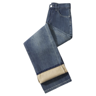 真维斯窄版直筒牛仔裤子女