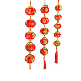 蛇年春节连串灯笼乔迁客厅装饰福字室内门上流苏挂件喜庆招财灯笼