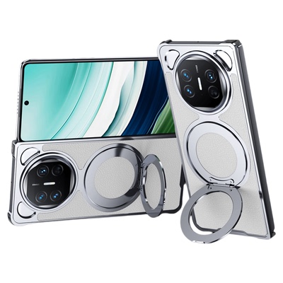 适用华为matex6典藏版真皮手机壳头层牛皮合金边框mateX5保护壳镜头保护超薄防摔轻奢商务matex3磁吸支点壳新