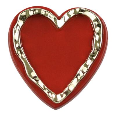 manual◆爱心形金属扣子复古风