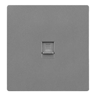 86型千兆网络插座CAT6宽带信息面板6类电脑插座灰色六类网线插座