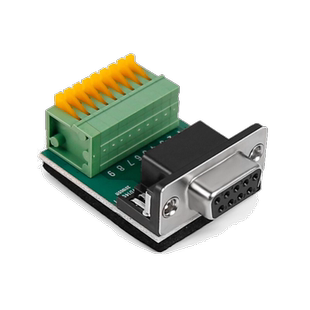 力特(Z-TEK) RS232转接线柱免焊接头RS422接线板RS485免焊接线端子db9针9孔转9pin接线公母端子台TTL转接头