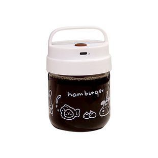 搅拌杯玻璃全自动豆浆奶茶咖啡粉冲泡杯带刻度外带便携玻璃喝水杯