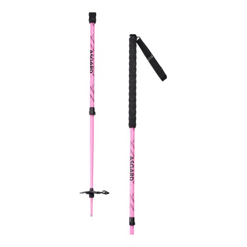 美国Asgard铝合金户外登山徒步杖碳素手杖折叠伸缩爬山杖混杖雪仗