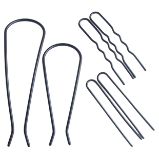 韩版饰品发饰盘发插防刮头波浪形金属加厚U型夹子发簪插梳盘发器