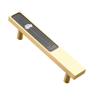 硕南中式韵味原创实木贝壳黄铜拉手抽屉橱柜衣柜柜门黄铜金色把手