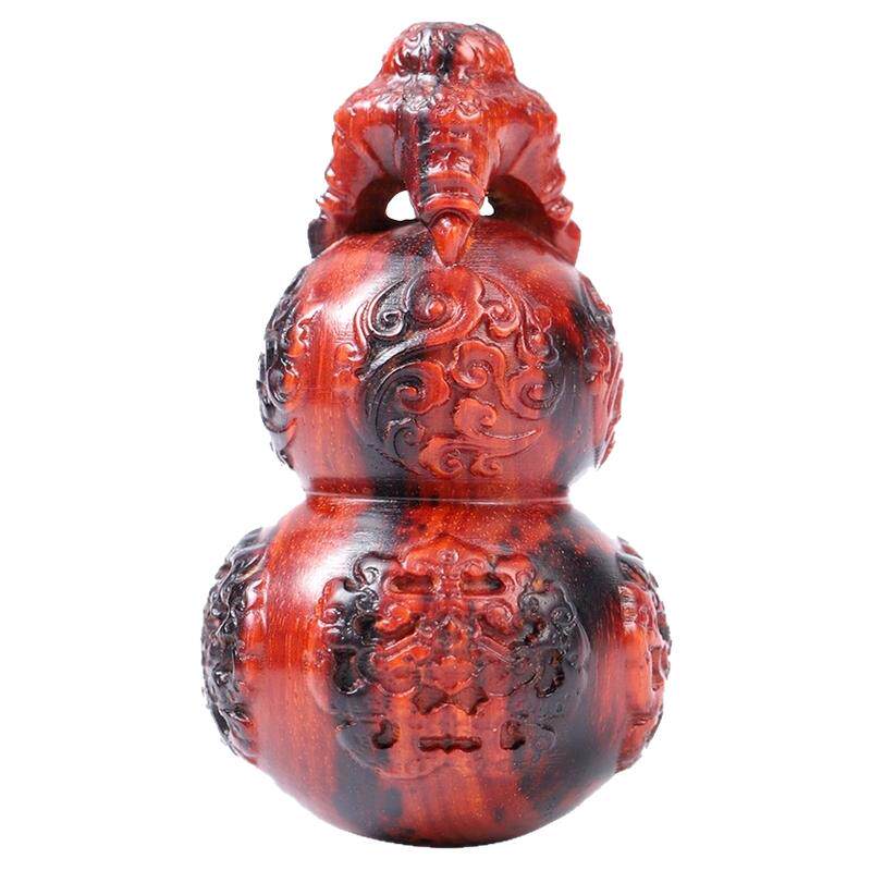 印度小叶紫檀葫芦手把件把玩件