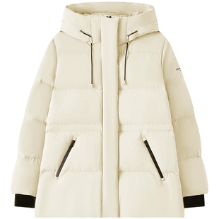 【蒋梦婕同款】Marc O'Polo/MOP冬新款时尚连帽长款羽绒服外套女