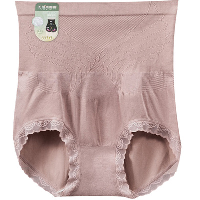 高腰无缝60支棉收腹束腰妈妈内裤