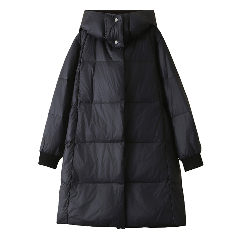羽绒服200斤大码白鸭绒连帽外套