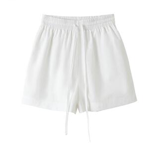 FANLE STUDIOS轻薄纸感抗皱R*W风及简佰搭松弛休闲抽绳短裤八分裤