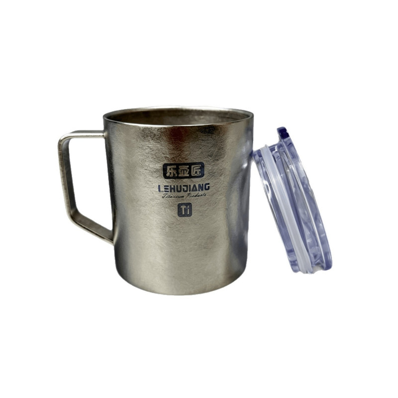 纯钛带盖双层抑菌马克杯茶杯