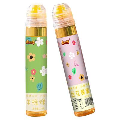 1瓶洋槐花蜂蜜挤压瓶纯正品百花蜜便携小包装网红款天然蜜源