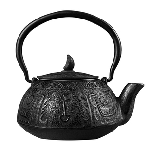 日本进口铁壶跑兽纹纯手工铸铁壶电陶炉煮茶器烧水壶煮茶壶套装
