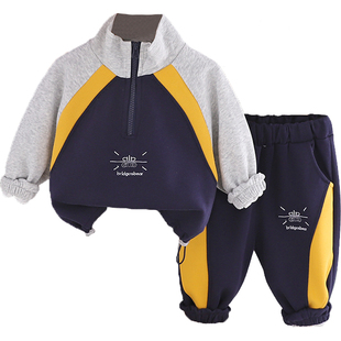 男童春装套装儿童帅气运动休闲春秋季衣服宝宝卫衣两件套时髦童装