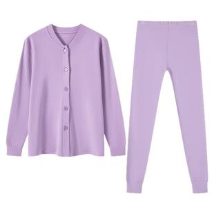 顶呱呱中老年人妈妈装秋衣秋裤开扣衫保暖内衣套装女秋冬厚棉毛衫