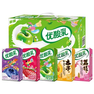 伊利优酸乳草莓味蓝莓味荔枝味250ml含乳饮料酸乳儿童学生早餐
