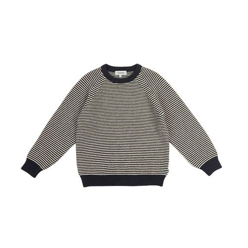 bbeeeenn韩国童装冬季新品儿童加厚条纹针织套头衫男女童毛衣