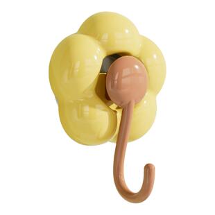 花朵吸盘挂钩免打孔强力承重家用浴室卫生间门后吊钩真空无痕粘钩