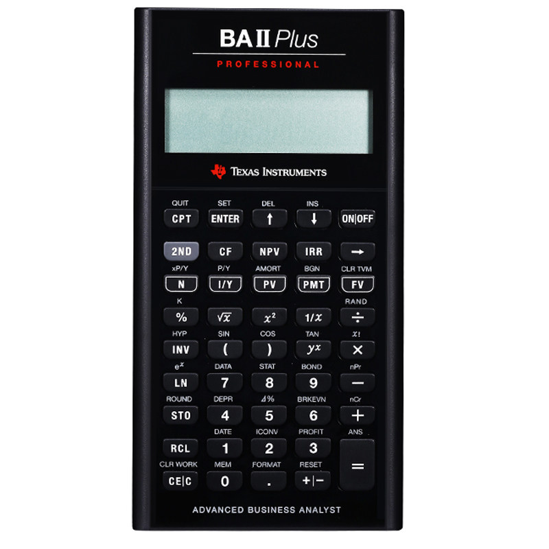 德州仪器TI BA II Plus professional CFA专业版FRM考金融计算器