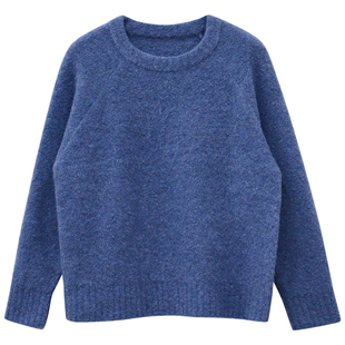 一三良品小个子 羊毛卷儿~三色基础百搭圆领短款套头毛衣女厚