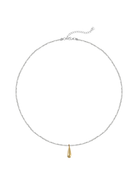 轻奢s925纯银细闪碎银子项链金色水滴锁骨链冷淡风毛衣链小众高级
