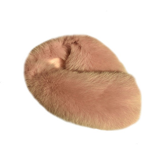 新款双面真毛狐狸毛围脖整皮草毛领子女冬毛绒围巾韩版保暖磁扣款