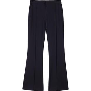 素然WHM 水洗羊毛呢斜纹棉布微弹休闲百搭廓形喇叭裤