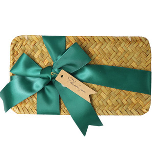 伴娘伴郎伴手礼盒创意结婚实用回礼盒ins风竹篮编织空盒欧舒丹