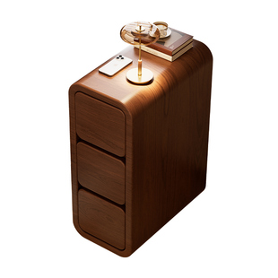 实木床头柜超窄家用卧室2025爆款小型极窄款20cm床边夹缝收纳柜子