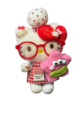 正版hellokitty包包挂件sanrio小玩偶毛绒公仔书包挂饰精致高级感