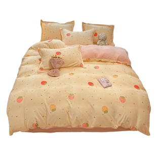 冬季牛奶珊瑚绒被罩200x230cm被套冬单件宿舍单人法兰绒180x220cm