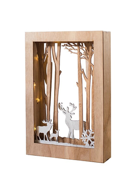 灯盒小夜灯圣诞节日气氛装饰摆件