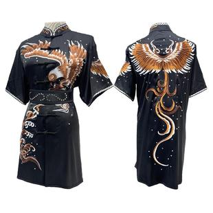汉粹高端刺绣鹰成人儿童长南拳武术比赛体考竞赛表演服装男女定制