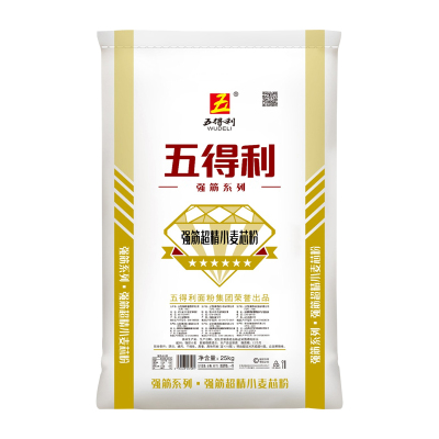 五得利高筋50斤强筋小麦粉