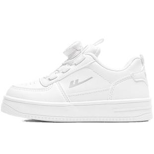 回力男童小白鞋2025秋冬新款儿童运动鞋女童鞋子白色低帮学生板鞋